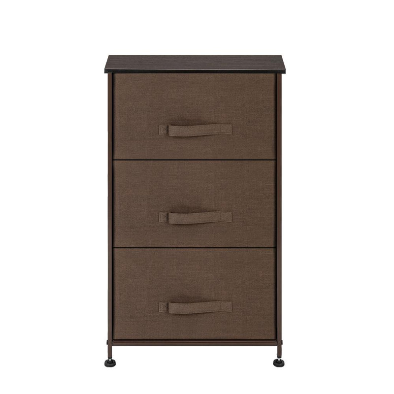 17.71'' W 3 - Drawer Dresser, Brown