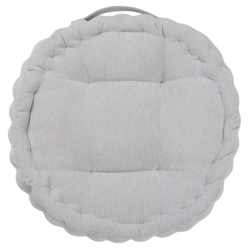  Round Floor Pillow, Silver