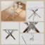 Table de salle à manger en verre 47,2 pouces