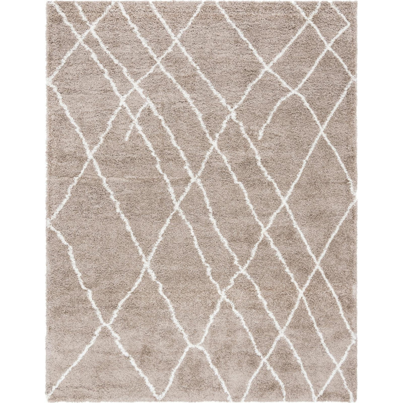 Geometric Indoor Rug, Rectangle 9'10" x 13'