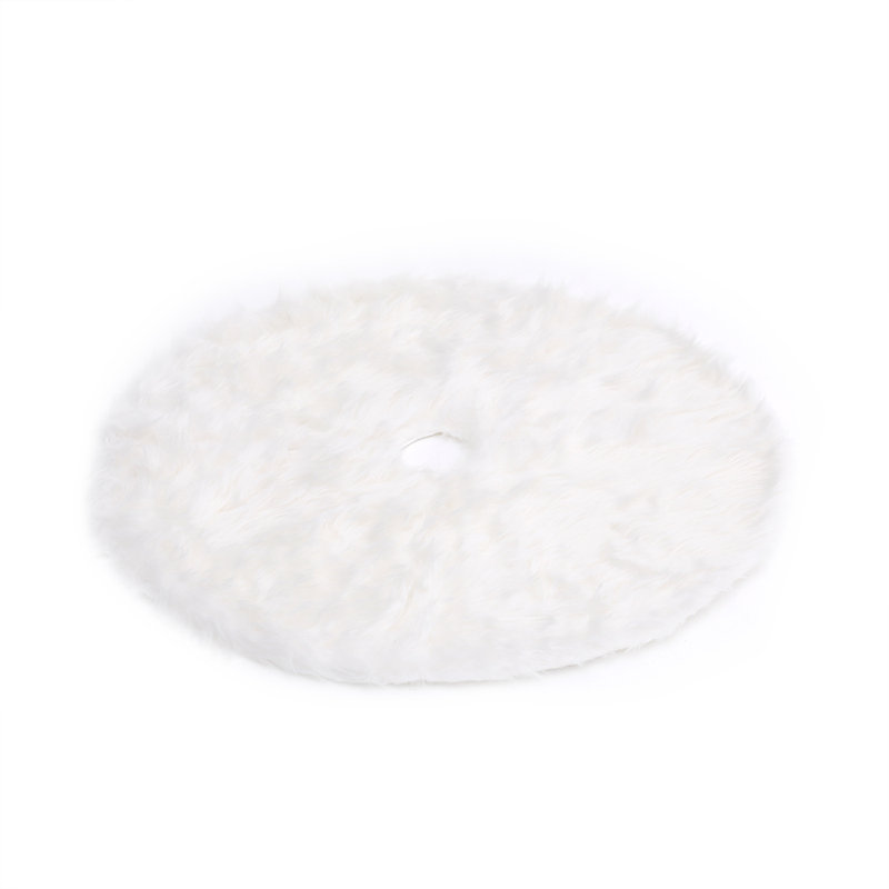 Manvel Faux Fur Tree Skirt, 2cm H x 122cm W x 122cm D