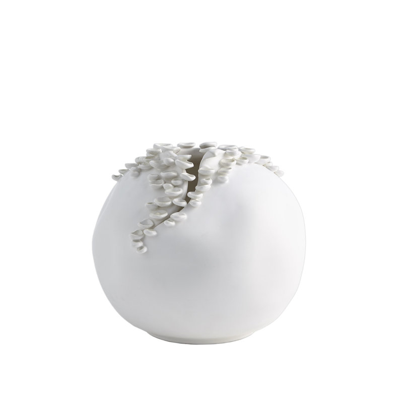 Cascading Reef Vase-White-Short