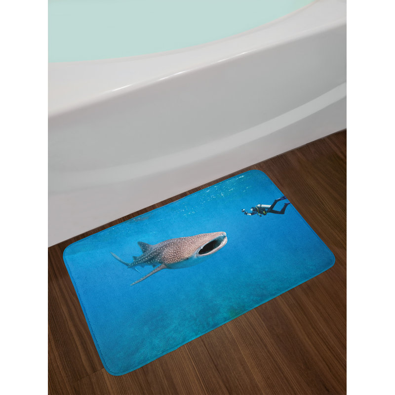 Tapis de bain Ambesonne, envers antidérapant, 30,2 po x 20 po, brun