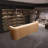 70.87-Inch Rustic Front Desk and Bar Counter with Storage and Wine Rack for Bars and Reception-109707795