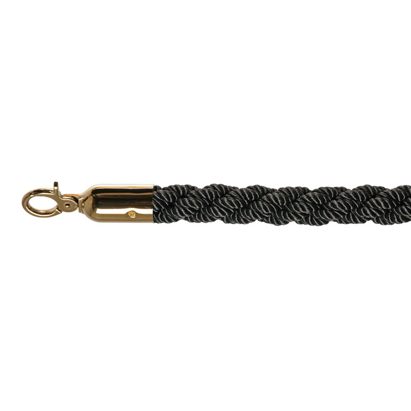 Barrier Cord Luxury, Ø 3Cm, Length 157 Cm, Black/Brass