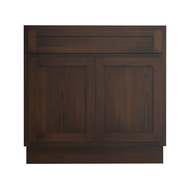 White Shaker Style 36" Engineered Wood Vanity Cabinet