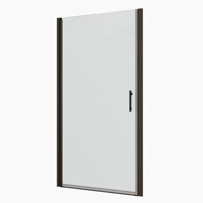 Douche pivotante pour salle de bain avec verre trempé de 1/4 po de qualité - style de porte élégant, garantie