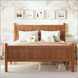Twin Size Flat Panel Bed with Shaker and Farmhouse Style Design