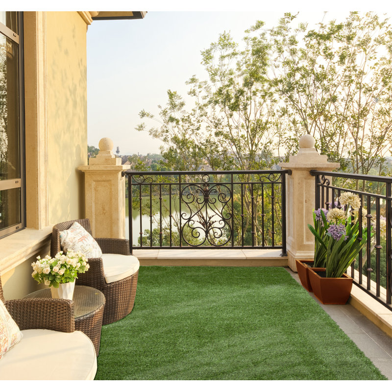 Grass Waterproof Indoor/Outdoor Artificial Grass Turf Rugs and Rolls Customized Size For Balcony, Patios