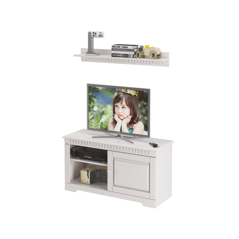 Philo Unfinished TV Stand for TVs up to 28", White