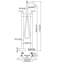 Robinet de baignoire sur pied 46 po avec douche à main et bec rotatif H 46 po-117788830