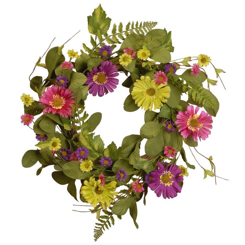 22" Spring Flowers Wreath