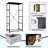 4 Drawer Dresser for Bedroom, Narrow Chest of Drawers, Wooden Top and Study Iron Frame 18"x37.5"-(WxH)