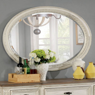 Miroir rustique 49,4 ", blanc antique