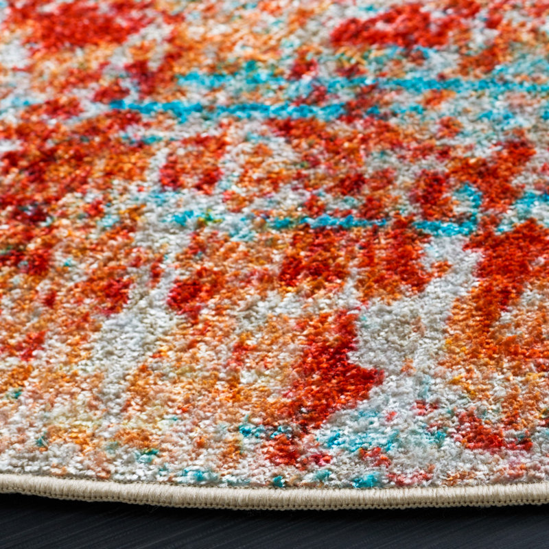 Whaleyville Performance Machine Washable Abstract Rug, Rectangle 6'7" x 9'