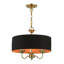 Lustre suspendu en laiton antique 3 lumières-1467851220