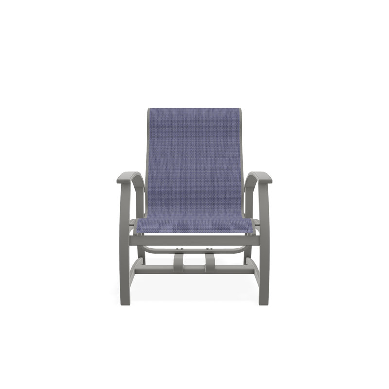 Belle Isle Outdoor Lounge Chair, Navy 13D Sunbrella®, Snow