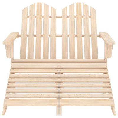 Buruk Solid Wood Adirondack Chair with Ottoman by Rosecliff Heights
