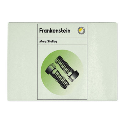 Book Cover Frankenstein Mary Shelley Chopping Board