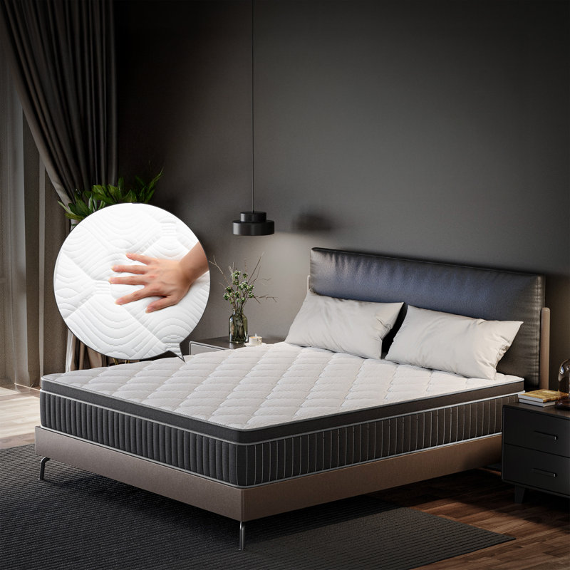 Perpetue 12" Medium Cooling Gel Memory Foam Hybrid Mattresses in a box with CertiPUR-US and Oeko TEX Certified, Full/Double