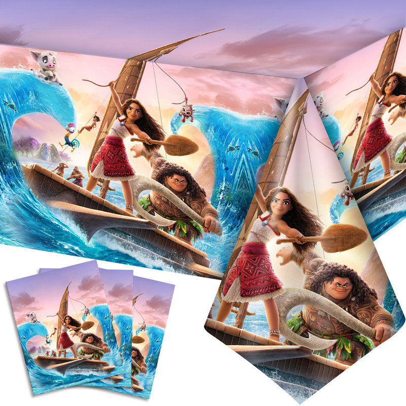 Articles de fête Moana, 3 pièces de linge de table Moana