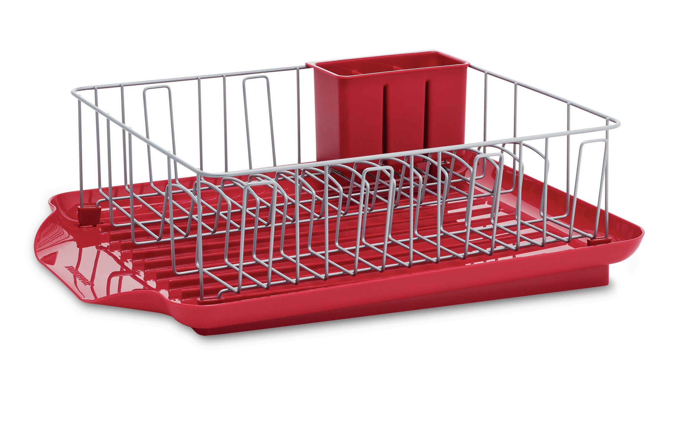 Farberware 3-Piece Dish Rack Set, Red & Reviews