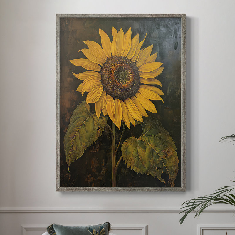 Reproduction encadrée FLORAL Series CDXCIV - bois massif, H 11 po x l 9 po