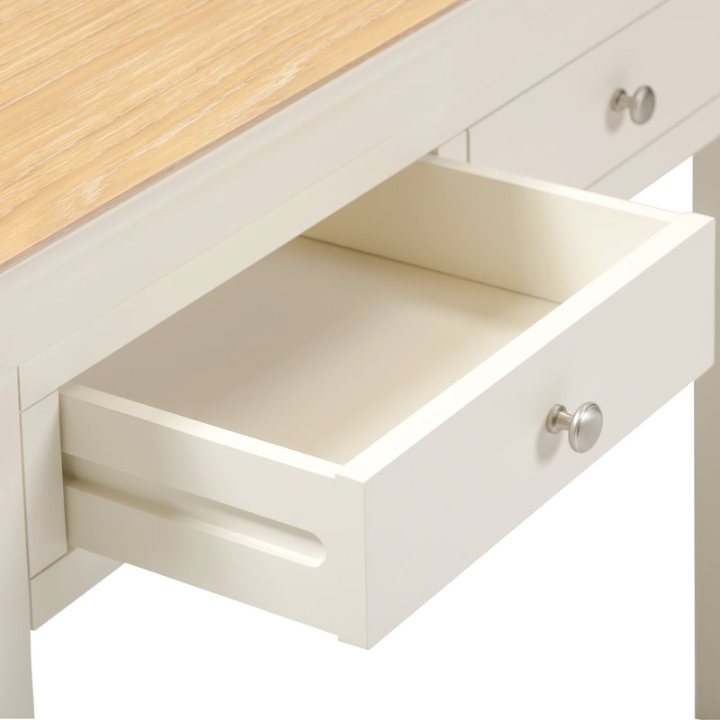 Adaleya 98cm Solid Wood Top Console Table, Ivory