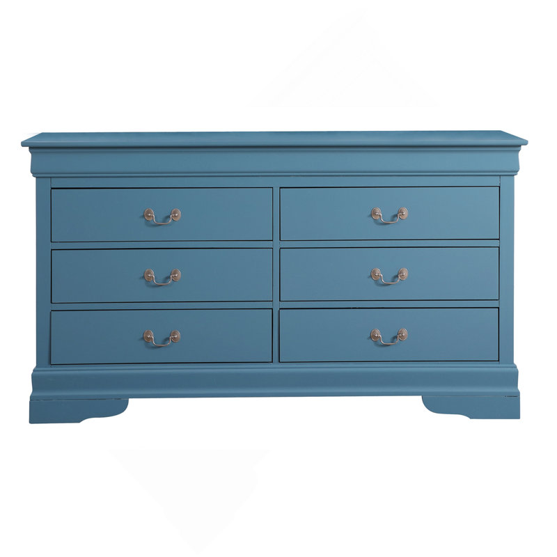 Commode Louis Phillipe G3180-D, bleu sarcelle