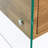 Double-drawer bedside table. The board surface is MDF with wood grain sticker, and both sides are transparent tempered glass. The design is simple and elegant, with excellent storage functions.
