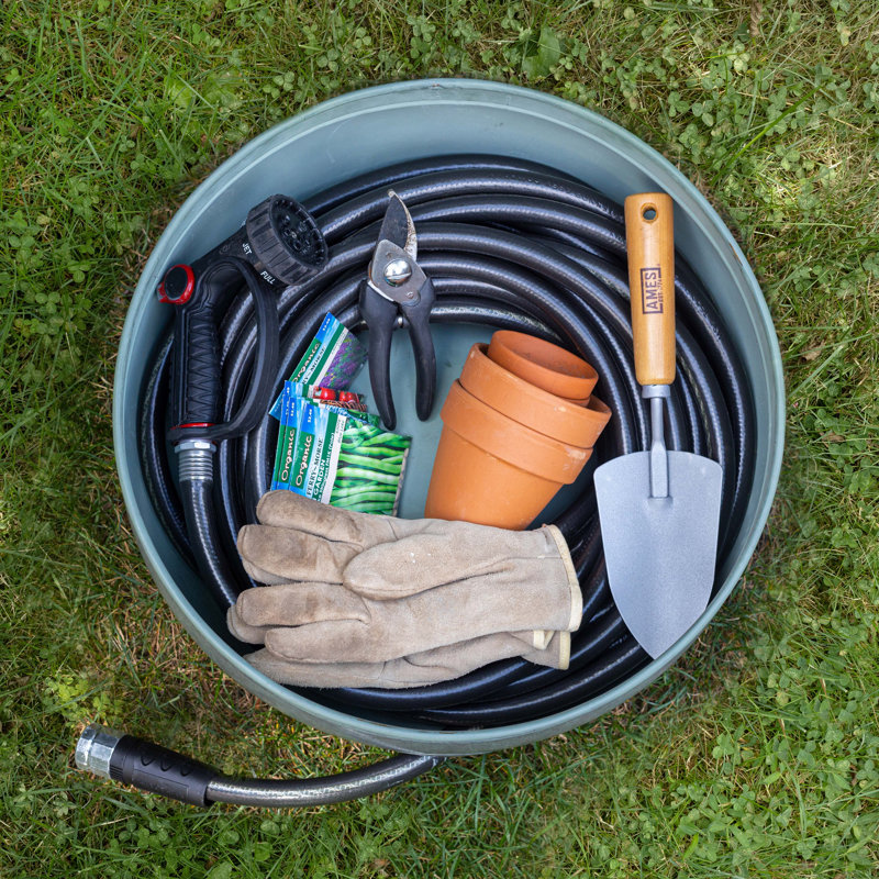 Sonoma Green Brass Hose Pot with 100-Feet Capacity