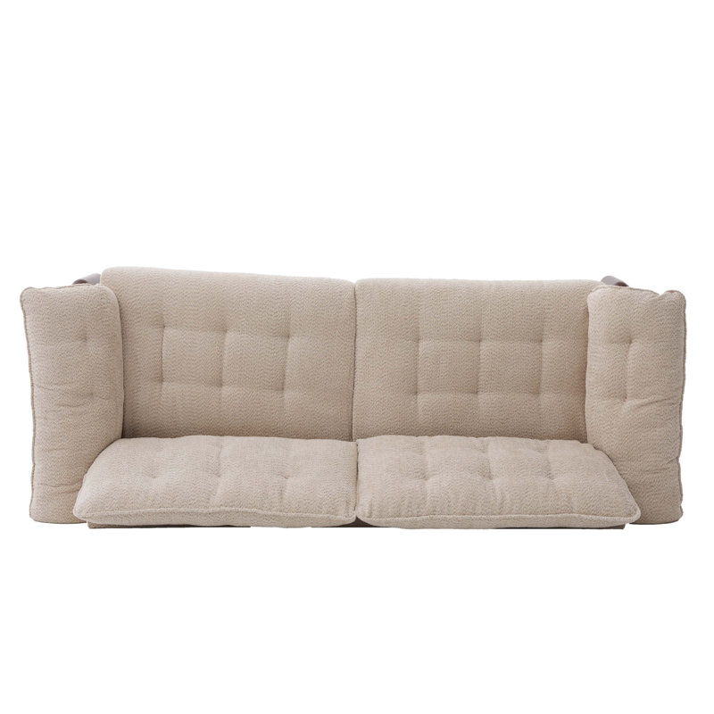Canapé rembourré 3 places 83,5 po 83,5 po, Beige bouclé