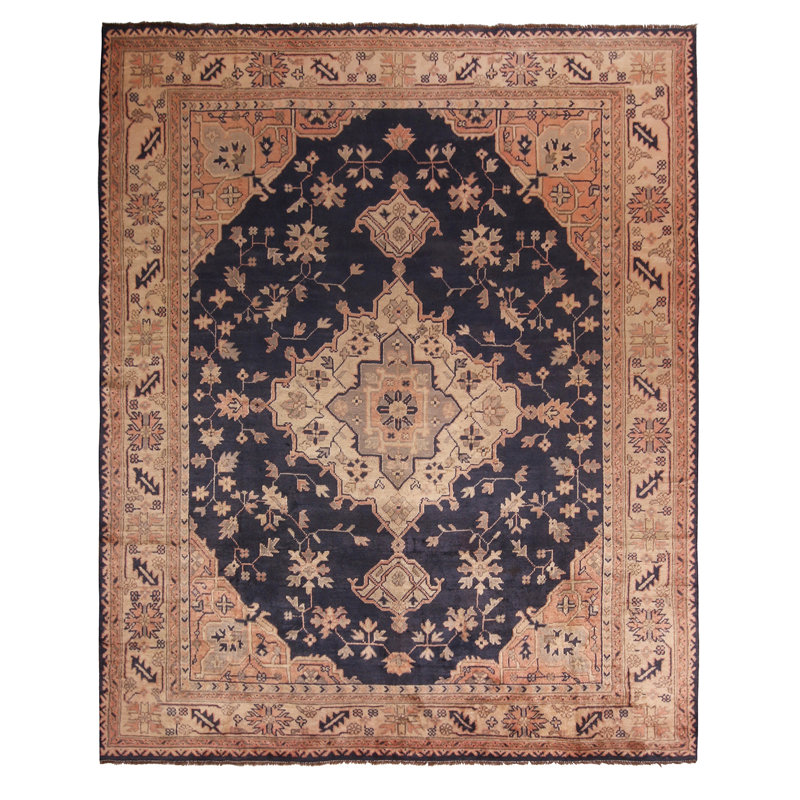 One-of-a-Kind 8'4" X 10'3" Before 1900 Wool Area Rug in