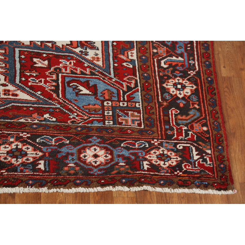 Tapis traditionnel géométrique rouge 7 x 9