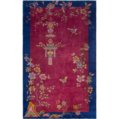 Tapis chinois antique en laine noué à la main