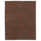 Cloud Nine Abstract Area Rug in Brown/Red