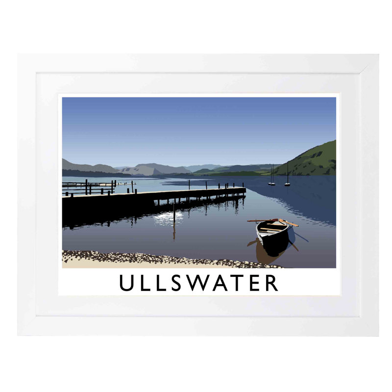 'Ullswater' by Richard O'Neil - Print, White Wood Frame, 33.5 cm H x 43.5 cm W x 2.2 cm D