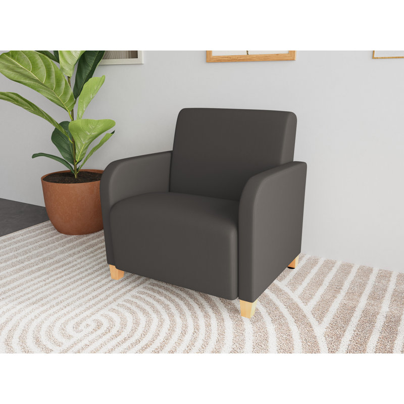 Fauteuil d'invité surdimensionné Siena, Natural, Gris anthracite Patriot Plus