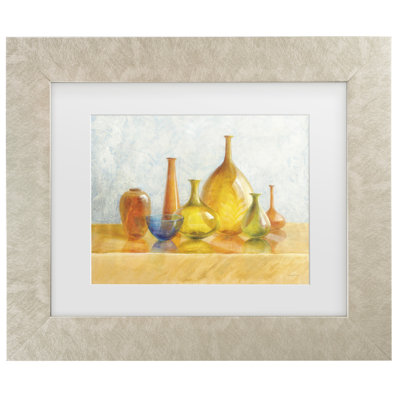 Bolog Danhui Nai Colorful Glass Vessels V2 Matted Framed Art