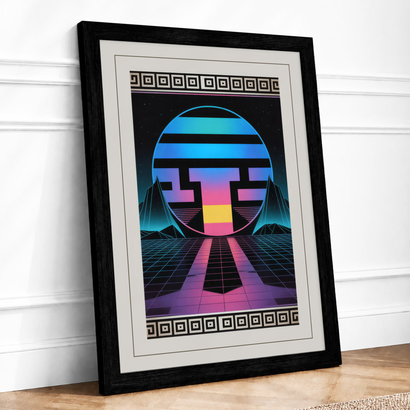 Digital Figure Retro - Framed Print, A1 - 84.1 x 59.4 cm, Black