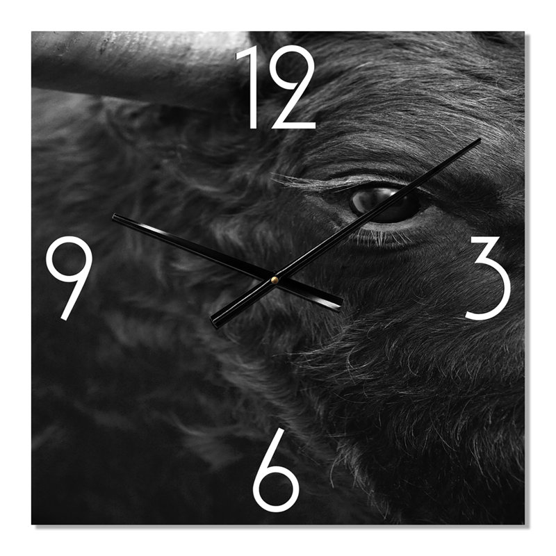 Detail of Eye of a Bull - Farmhouse Wall Clock, Large