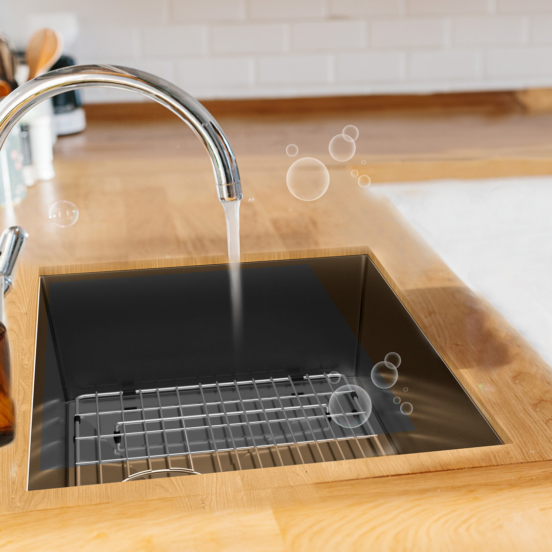 23'' L x 19'' W Black Undermount Bar Sink Edrosie Inc