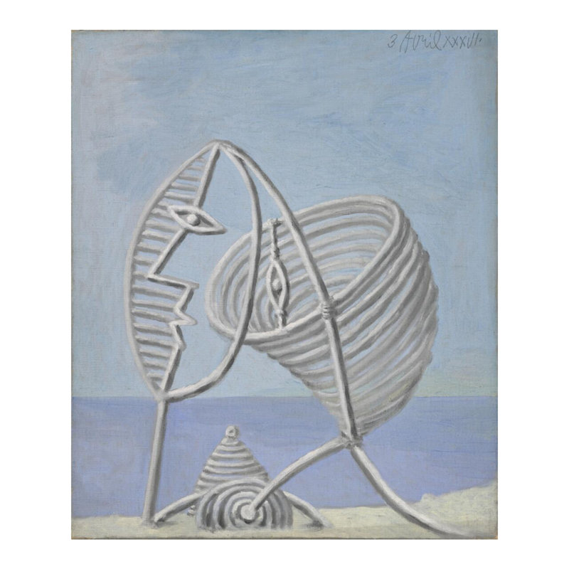 Portrait de jeune fille par Pablo Picasso - Estampe numérique, H 40 po x l 32 po