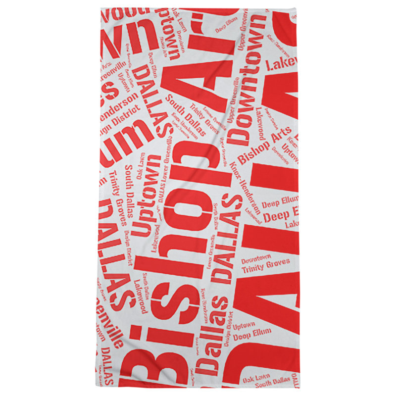 Bath Towel, Red, Microfiber, Dallas