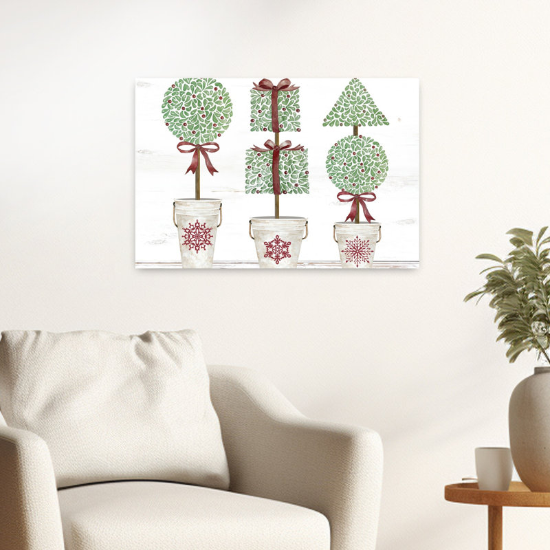 Merry Topiaries, art hivernal contemporain, H 24 po x l 16 po