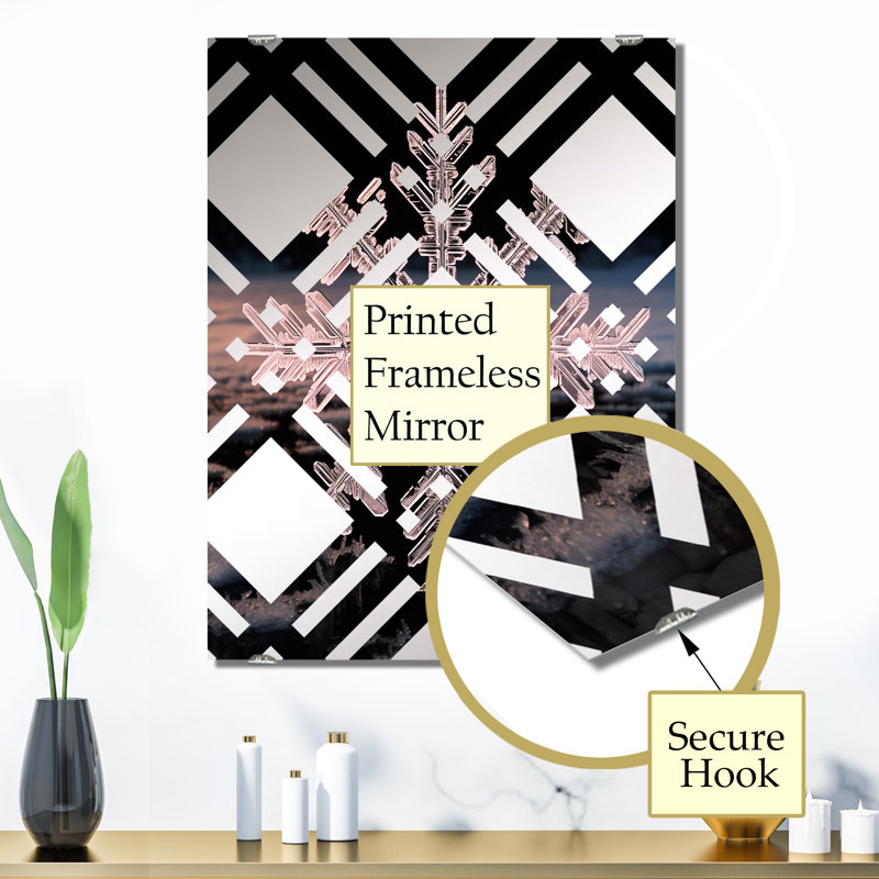 Fevrier - Miroir mural paysage d'hiver MIR139946, 32 po x 24 po