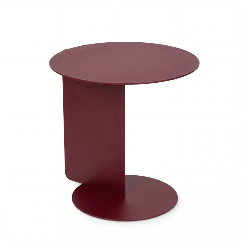 SALSA Pedestal End Table, Burgundy