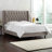 Upholstered Metal Wingback Bed-22855935-14891446