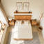 Grand lit plateforme en bois massif