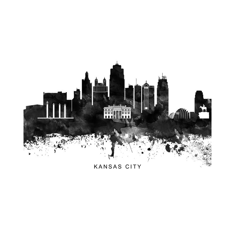 Kansas City Skyline by WallDecorAddict - Wrapped Canvas Print, 101.6 cm H x 66.04 cm W x 1.91 cm D